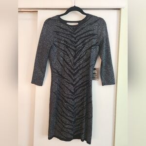 Express Metallic Zebra Dress